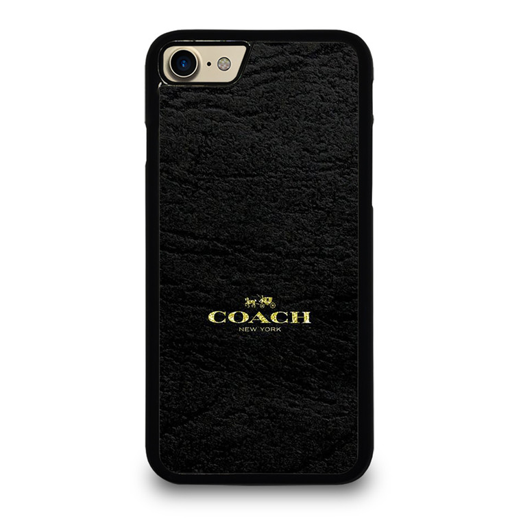 COACH LOGO TEXTURE BLACK iPhone 7 Case