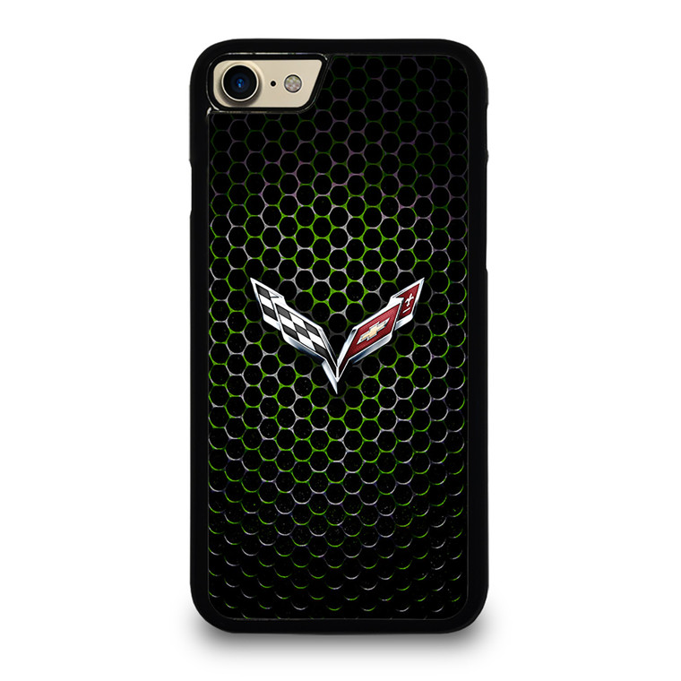 CORVETTE LOGO GREEN METAL iPhone 7 Case CORVETTE LOGO GREEN METAL iPhone 7 Case