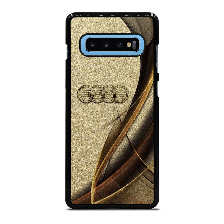 AUDI LOGO ELEGAN GOLD TEXTURE Samsung Galaxy S10 Plus Case