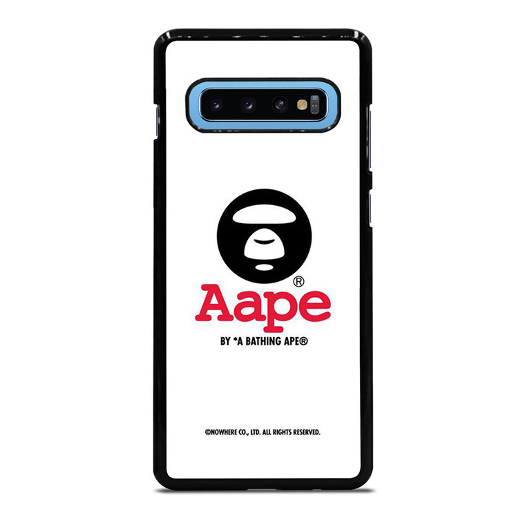 BAPE WHITE LOGO Samsung Galaxy S10 Plus Case