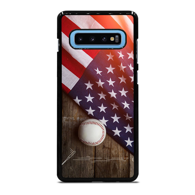 BASEBALL BALL AND FLAG Samsung Galaxy S10 Plus Case