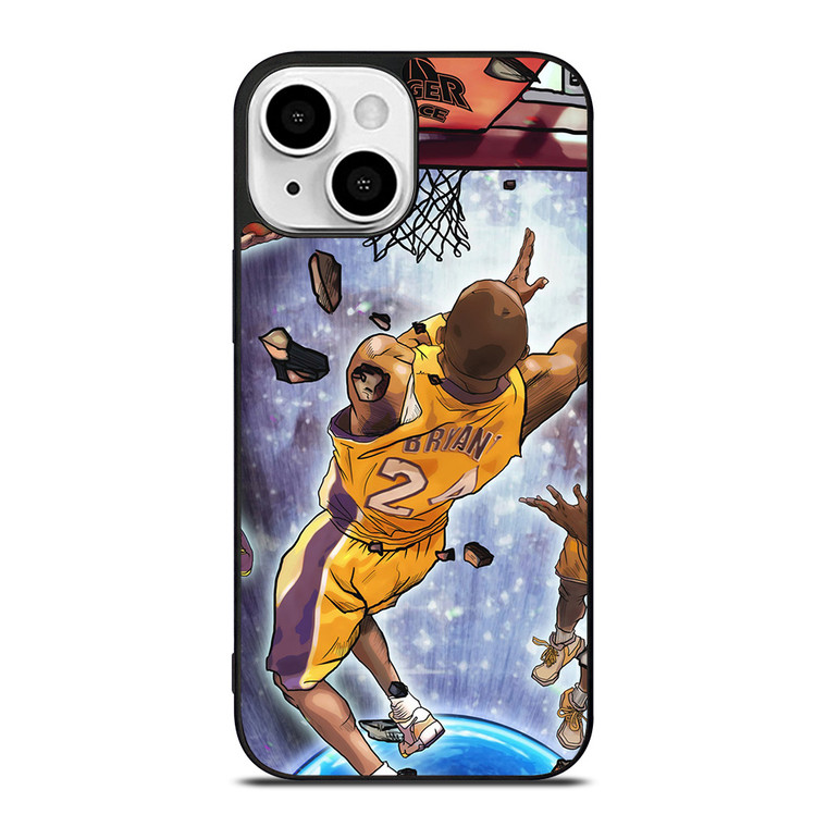 LA LAKERS KOBE BRYANT JUMP ART iPhone 13 Mini Case LA LAKERS KOBE BRYANT JUMP ART iPhone 13 Mini Case