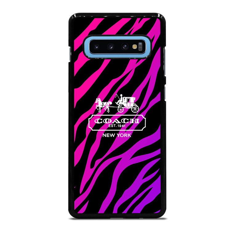 COACH NEW YORK BLACK VIOLET Samsung Galaxy S10 Plus Case
