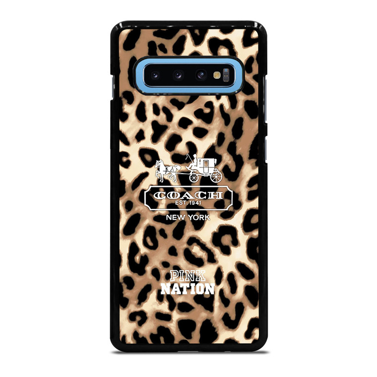 COACH NEW YORK PINK NATION LEPOARD Samsung Galaxy S10 Plus Case COACH NEW YORK PINK NATION LEPOARD Samsung Galaxy S10 Plus Case