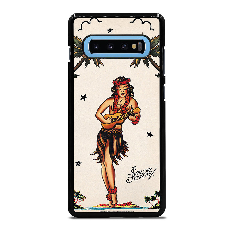 SAILOR JERRY S HULA GIRL 2 Samsung Galaxy S10 Plus Case