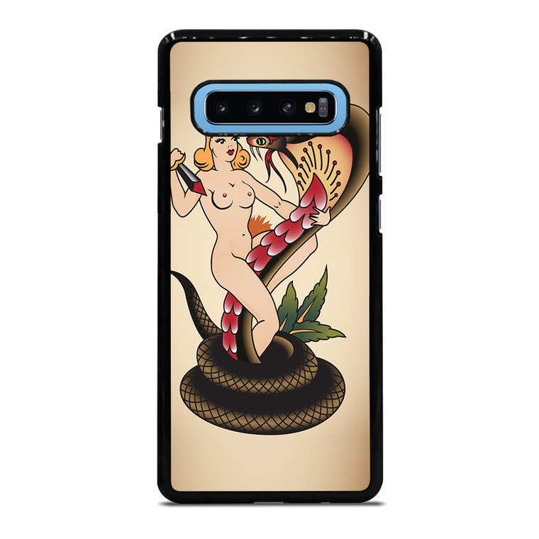 SNAKE CHAMER SAILOR JERRY TATTOO Samsung Galaxy S10 Plus Case
