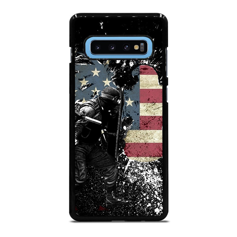 SWAT EAGLE AMERICAN FLAG Samsung Galaxy S10 Plus Case