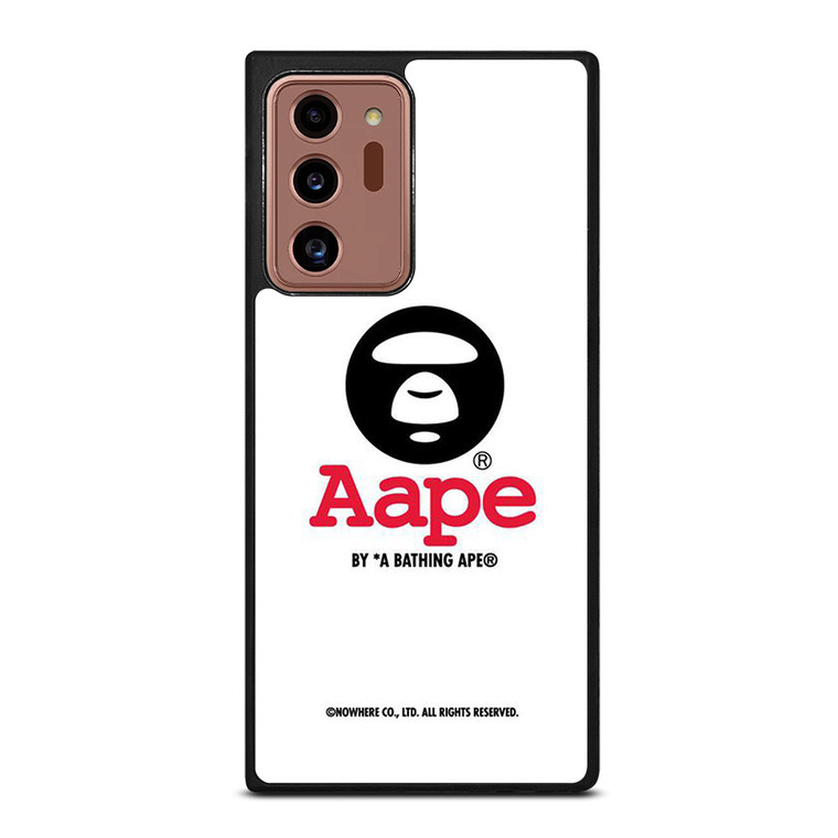 BAPE WHITE LOGO Samsung Galaxy Note 20 Ultra Case