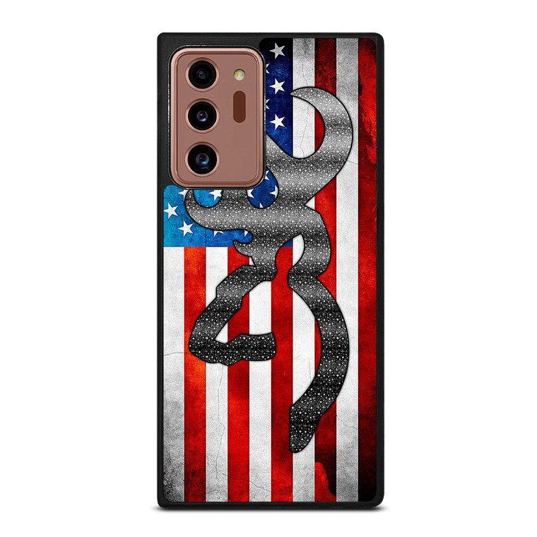 BROWNING CAMO AMERICAN FLAG Samsung Galaxy Note 20 Ultra Case