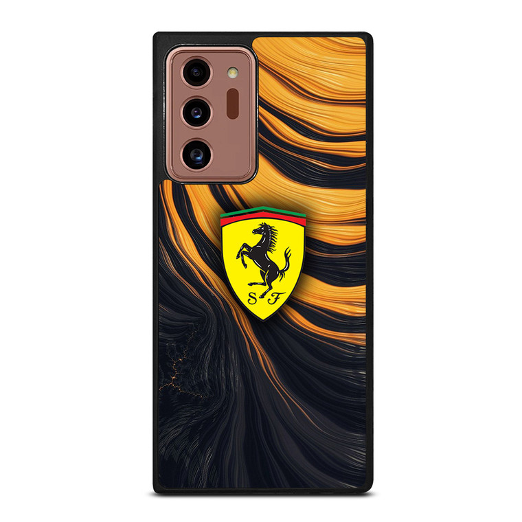 FERRARI LOGO YELLOW LIQUID Samsung Galaxy Note 20 Ultra Case