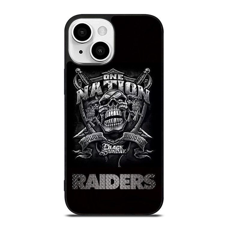 OAKLAND RAIDERS BLACK ONE NATION iPhone 13 Mini Case