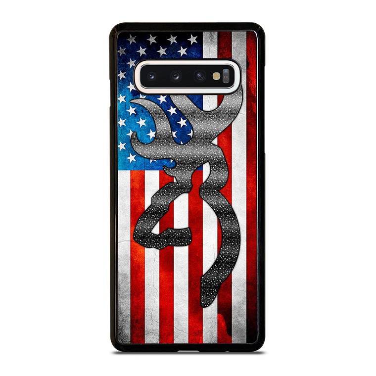 BROWNING CAMO AMERICAN FLAG Samsung Galaxy S10 Case