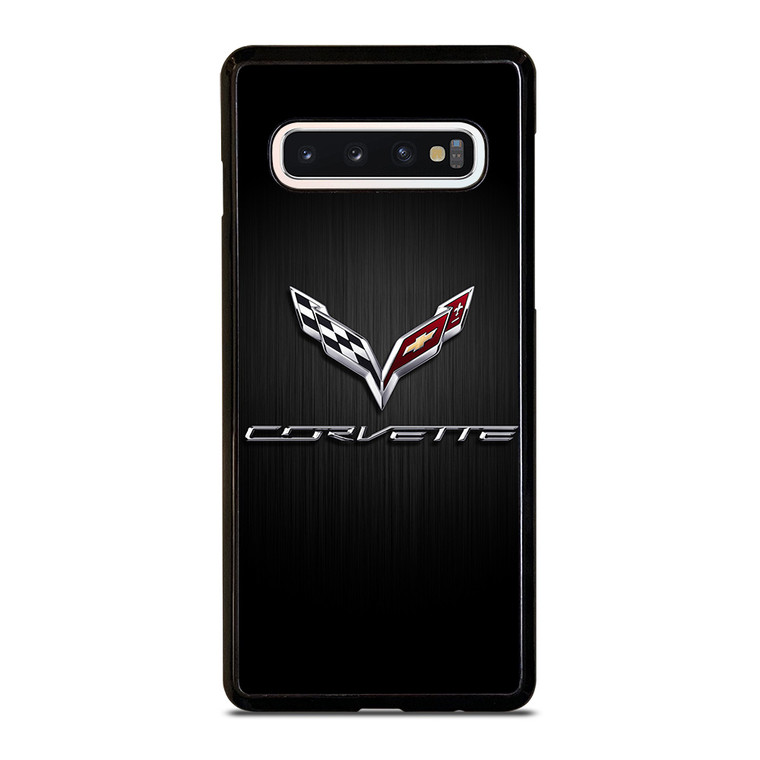 CORVETTE SYMBOLS BLACK Samsung Galaxy S10 Case