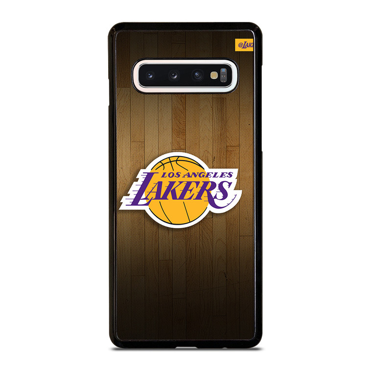 LA LAKERS BASKETBALL WOODEN Samsung Galaxy S10 Case