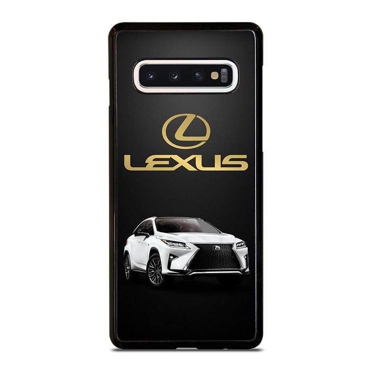 LEXUS WHITE CAR GOLD LOGO Samsung Galaxy S10 Case