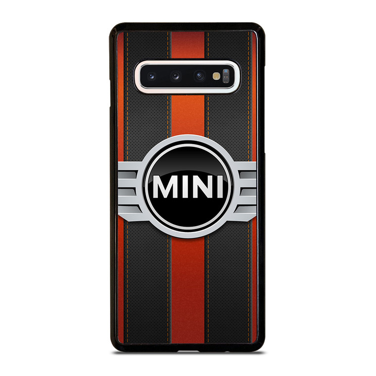 MINI COPER LOGO BLACK RED STRIPES Samsung Galaxy S10 Case