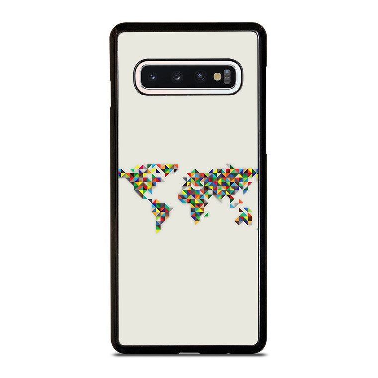 MINIMALISTIC WORLD MAP Samsung Galaxy S10 Case