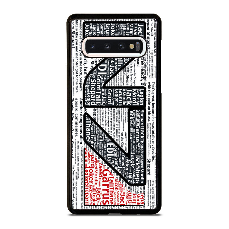 N7 MASS EFFECT LOGO TYPOGRAPHY Samsung Galaxy S10 Case