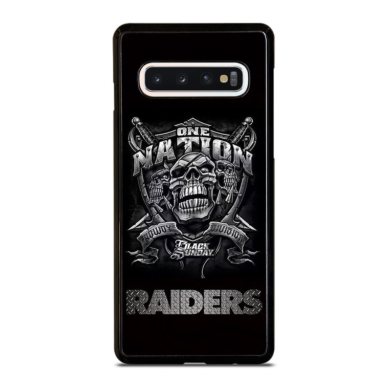 OAKLAND RAIDERS BLACK ONE NATION Samsung Galaxy S10 Case