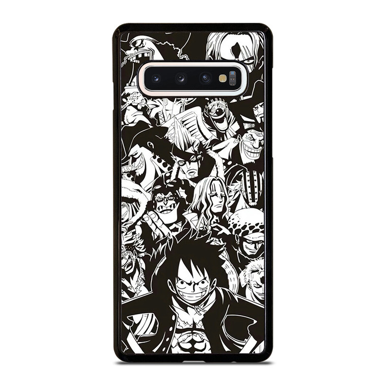 ONE PIECE CHARACTER BLACK WHITE Samsung Galaxy S10 Case