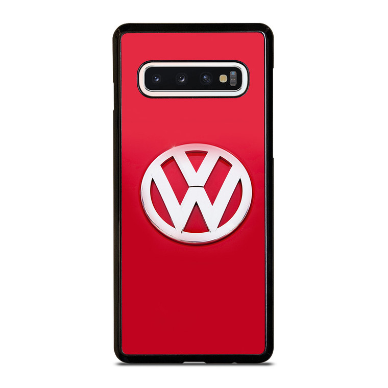 VW VOLKSWAGEN LOGO RED Samsung Galaxy S10 Case VW VOLKSWAGEN LOGO RED Samsung Galaxy S10 Case