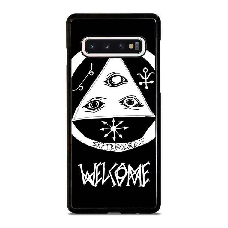 WELCOME SKATEBOARDS LOGO BLACK Samsung Galaxy S10 Case