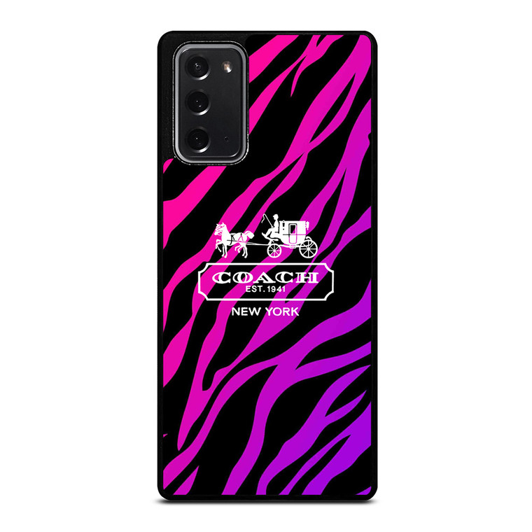 COACH NEW YORK BLACK VIOLET Samsung Galaxy Note 20 Case