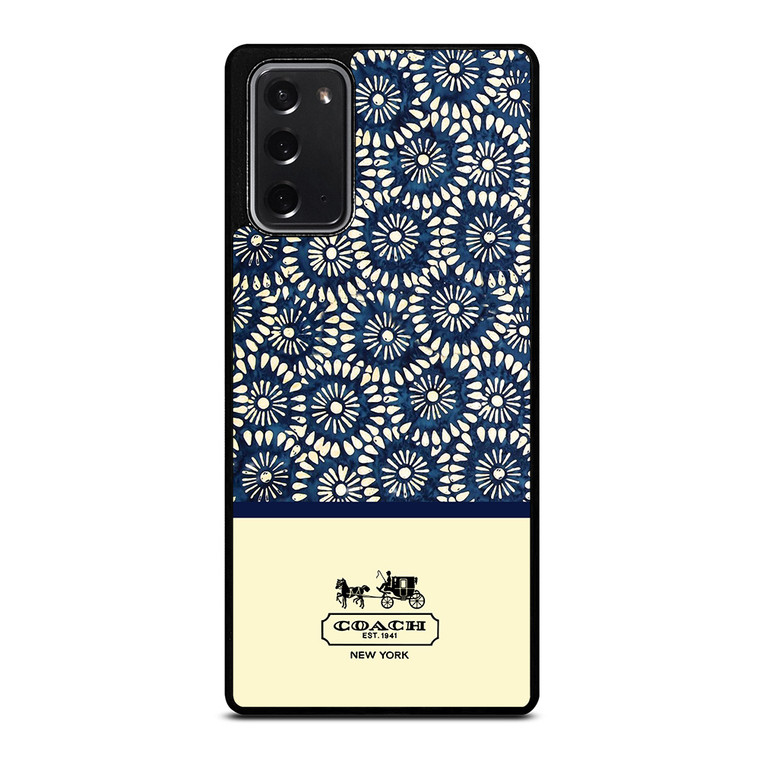 COACH NEW YORK BLUE FLORAL BATIK Samsung Galaxy Note 20 Case