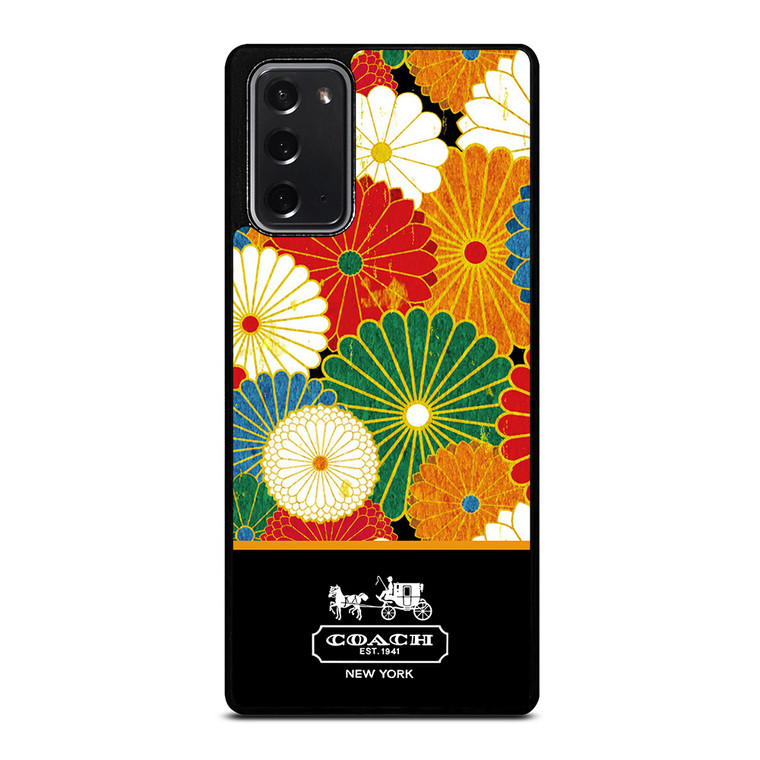COACH NEW YORK COLORFUL FLORAL LOGO Samsung Galaxy Note 20 Case