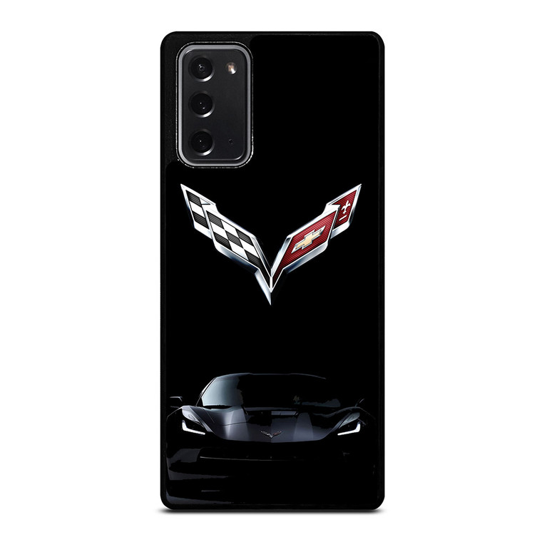 CORVETTE CAR LOGO BLACK Samsung Galaxy Note 20 Case