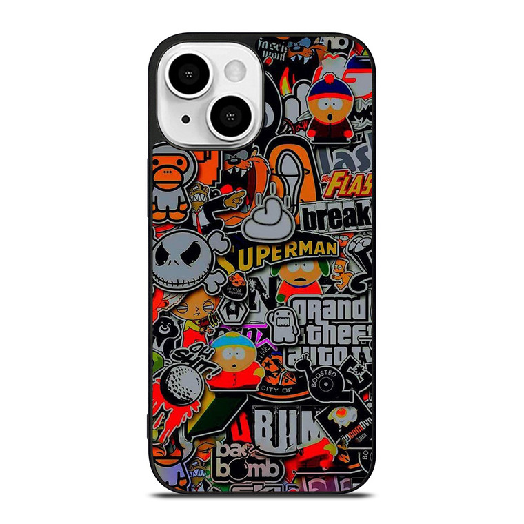 STICKER BOMB COMPILATION iPhone 13 Mini Case STICKER BOMB COMPILATION iPhone 13 Mini Case