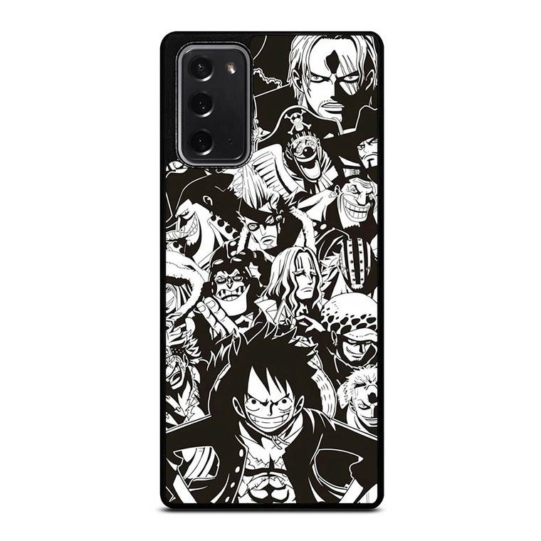 ONE PIECE CHARACTER BLACK WHITE Samsung Galaxy Note 20 Case