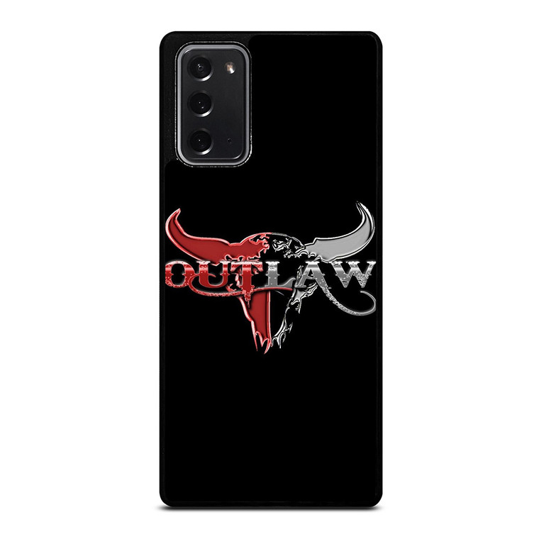 OUTLAW LOGO RED SILVER METAL Samsung Galaxy Note 20 Case