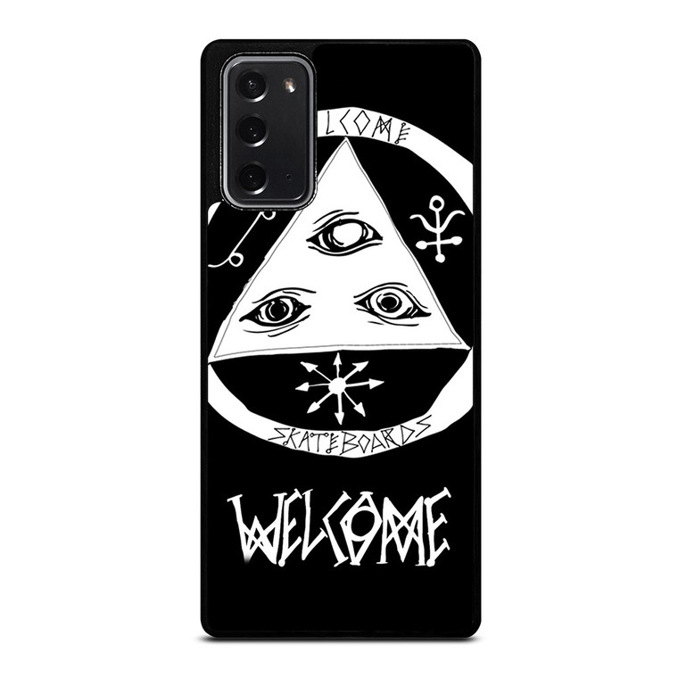 WELCOME SKATEBOARDS LOGO BLACK Samsung Galaxy Note 20 Case