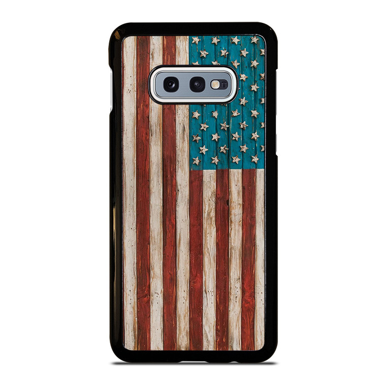AMERICAN FLAG USA WOOD 2 Samsung Galaxy S10 Case