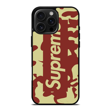 SUPREME RED CREAM LOGO iPhone 16 Pro Max Case