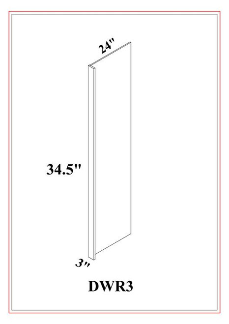 DISHWASHER RETURN PANEL – SHAKER GRAY