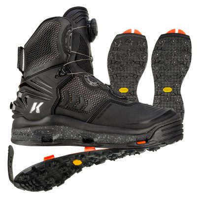 Korkers River Ops Boa w/ Vibram & Studded Vibram Soles Size 9,10,11,12,13,14,15