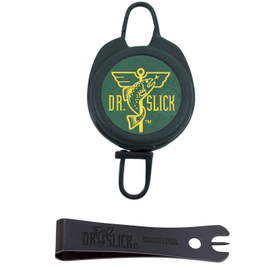 Dr. Slick Green "D" Clip-On-Reel with Fly Line Nippers Combo - All Varieties