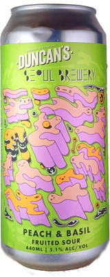 Duncan's x Seoul Brewing Peach & Basil Fruited Sour 440mL ABV 5.1% | New Zealand Craft Beer