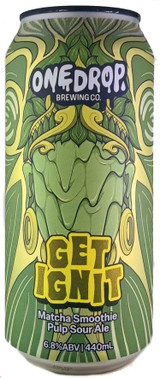 One Drop Get Ignit Matcha Smoothie Pulp Sour Ale  440mL ABV 6.8% | Australian Craft Beer