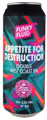 Funky Fluid Appetite For Destruction Double West Coast IPA 500mL ABV 8.2% | Polish Craft Beer