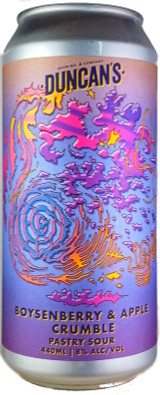 Duncan's Boysenberry & Apple Crumble Pastry Sour 440mL ABV 8% | New Zealand Craft Beer