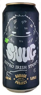 Garage Project Snug Dry Irish Stout Nitro 440mL ABV 5% | New Zealand Craft Beer