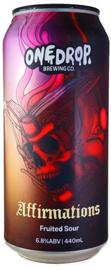 One Drop Affirmations Fruited Sour  440mL ABV 6.8% | Australian Craft Beer