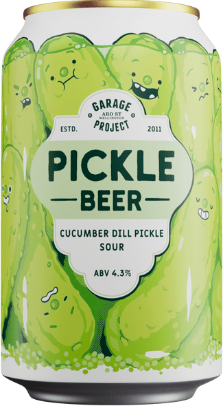Garage Project Pickle Beer Cucumber Dill Pickle Sour 330mL ABV 4.3% New Zealand Craft Beer