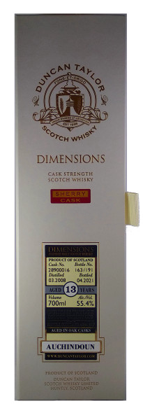 Duncan Taylor Dimensions Auchindoun 13YO Cask Strength Blended