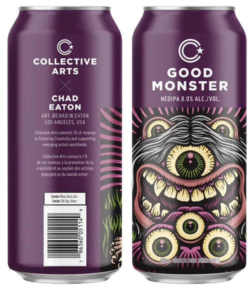 Collective Arts Good Monster Hazy Double IPA 473mL ABV 8% | Canada Craft Beer