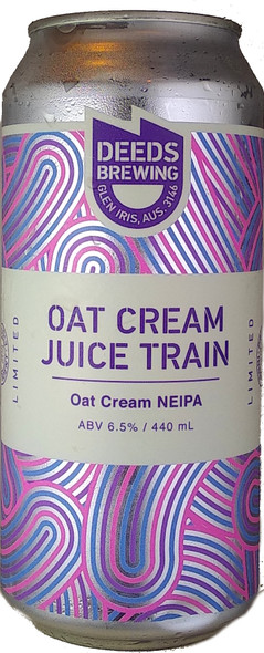 Deeds Brewing Oat Cream Juice Train Hazy IPA 440mL ABV 6.5% | Australian Craft Beer