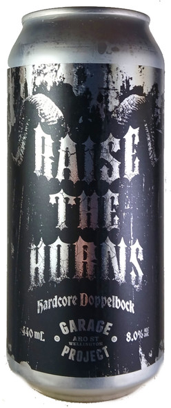 Garage Project Raise The Horns Doppelbock 440mL ABV 8% | New Zealand Craft Beer Garage Project Raise The Horns Doppelbock 440mL ABV 8% | New Zealand Craft Beer